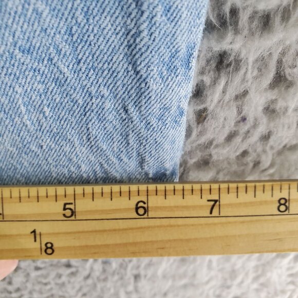 Levis Jeans Womens 24 Blue 501 Premium Big E Straight Ankle Stretch Denim - Picture 14 of 16